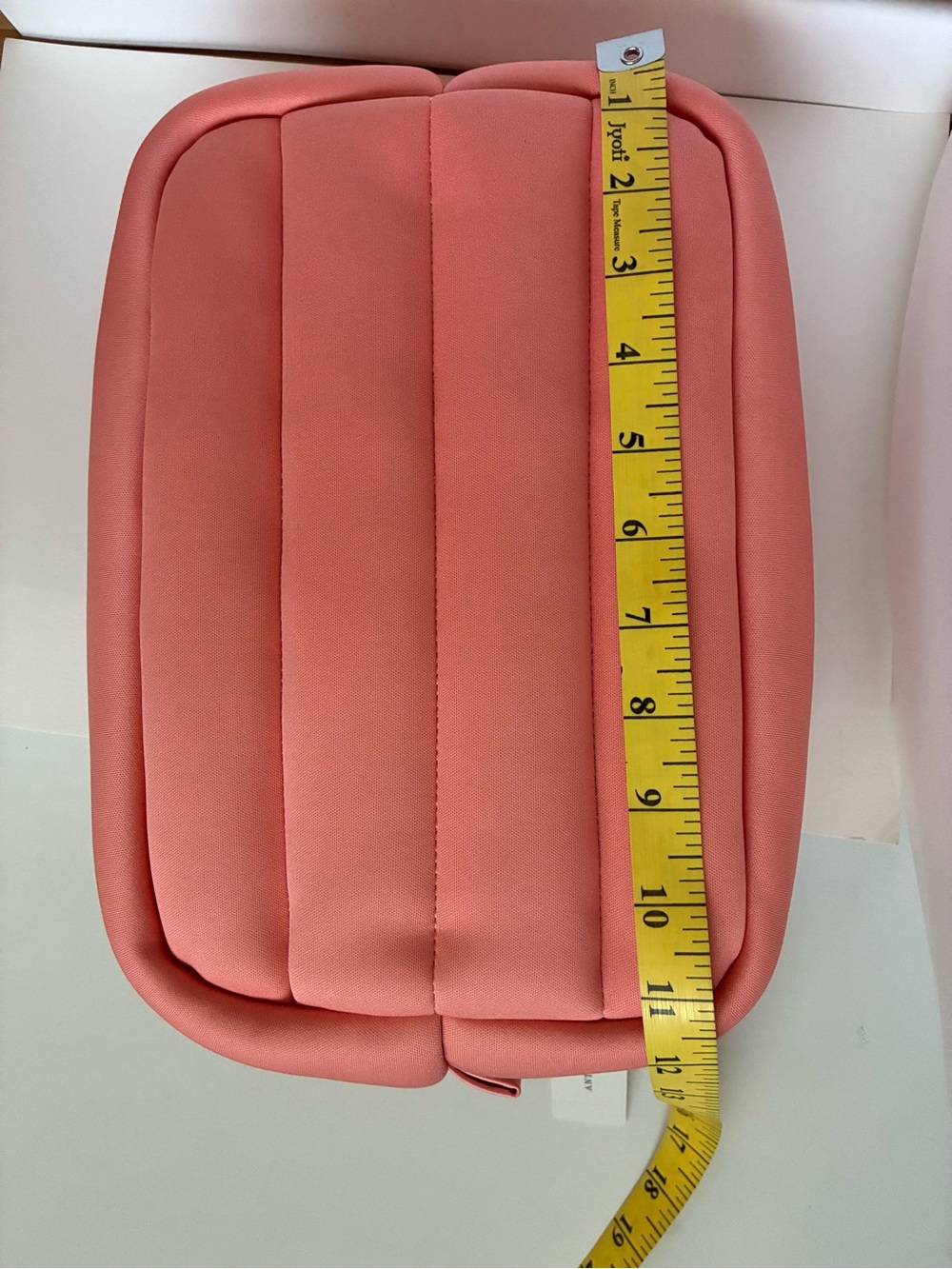 NWT Frasier Sterling Large Puffer Pouch Cosmetic Makeup Travel Bag Coral 12"